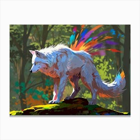 Wolf In The Forest 2 Canvas Print