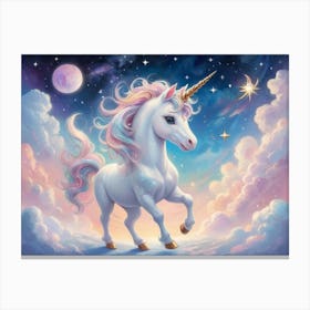 Unicorn In The Sky 9 Canvas Print