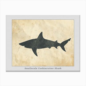 Smallscale Cookiecutter Shark Silhouette 5 Poster Canvas Print