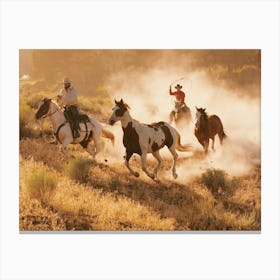 Horse Roundup Canvas Print