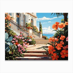 Cannes Flowers 4 Canvas Print