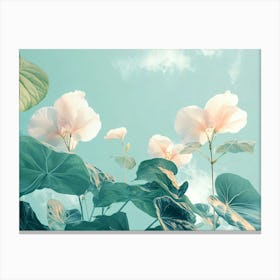 Pink Flowers In The Sky Canvas Print