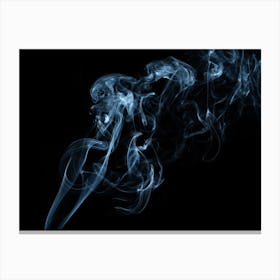 Smoke On A Black Background Canvas Print