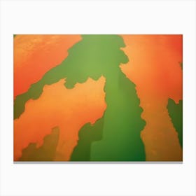 Abstract Close Up Image Of A Watermelon With Red And Green Hues, Creating A Vibrant And Textured Pattern Canvas Print