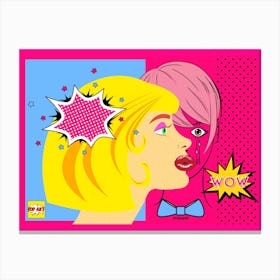 Pop Art Pink Canvas Print