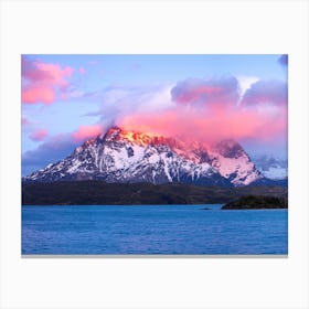 Majestic Vistas Of The Torres Del Paine Mountains by OLena Art  Canvas Print