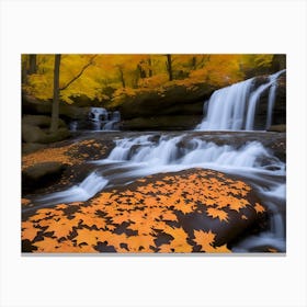 Fall Time at Bridle Viel Falls Show-3 Canvas Print