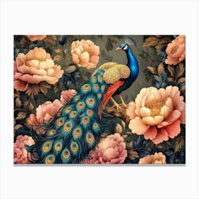 Peacock Painting 4 Canvas Print