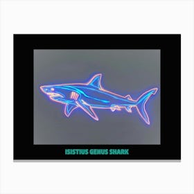 Neon Isistius Genus Shark 3 Poster Canvas Print