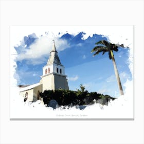 St Mark S Church, Bermuda, Caribbean Canvas Print