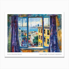 San Francisco From The Window Series Poster Painting 1 Canvas Print