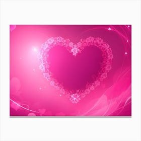 A Glowing Pink Heart Vibrant Horizontal Composition 80 Canvas Print