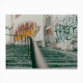 Urban Street Art Graffiti Sintra, Portugal Color Travel Photography Canvas Print