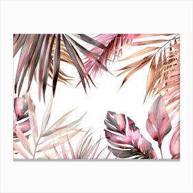 Watercolor Tropical Leaves 13 Canvas Print