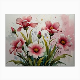 Pink Flowers Canvas Print