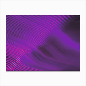 Abstract Neon Purple Light Trail Wave Effect Canvas Print