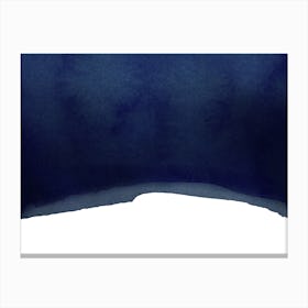 Minimal Navy Blue Abstract 02 Canvas Print