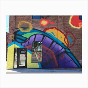 Graffiti Mural 'Justice - The Hand' Canvas Print
