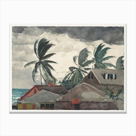 Hurricane, Bahamas, Winslow Homer Canvas Print
