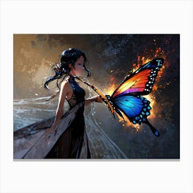 Butterfly Girl Canvas Print