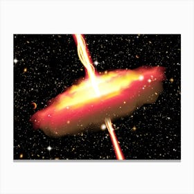 Quasar and galaxies Canvas Print