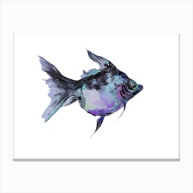 Purple Fat Fish 1 Canvas Print