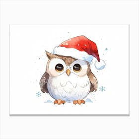 Christmas Owl 12 Canvas Print