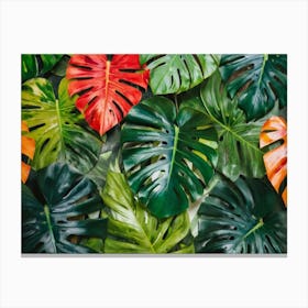 Tropical Tree Leaves Canvas Print