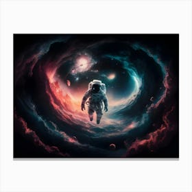 Space Man In Space Canvas Print
