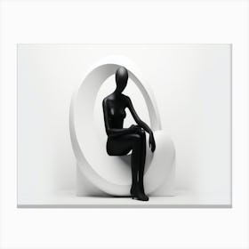 Woman Sitting On A Chair 1 Canvas Print