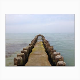 Pier at the North Sea Canvas Print