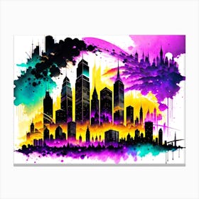 Cityscape Painting 2 Canvas Print