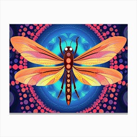 Dragonfly Halloween Celithemis Retro Style 1 Canvas Print