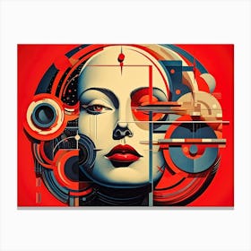 Abstract Illustration Of A Woman And The Cosmos 59 Canvas Print