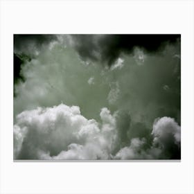 Olive Clouds Canvas Print