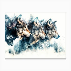 Brotherhood Of The Wolf - Wolf Pack Canvas Print