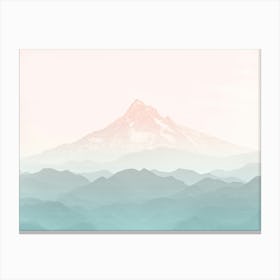 Mount Hood Pastel Sunset Canvas Print
