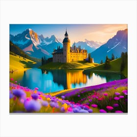 Swiss Alps Landscape Canvas Print