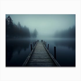 Pier In The Fog Canvas Print