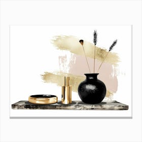 Black And Gold 90 Canvas Print