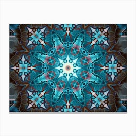 Blue Abstraction Mandala 3 Canvas Print