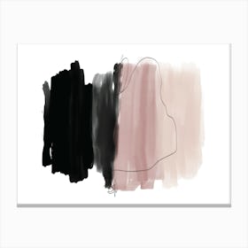 Minimal Palette Black and Pink Canvas Print