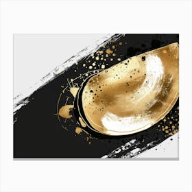 Gold Splatter Painting Canvas Print