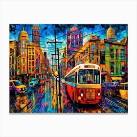 Vancouver Downtown - Street Scene Canvas Print