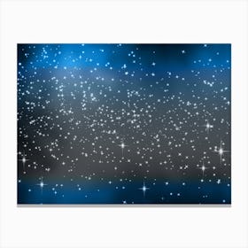 Blue Grey Blue Shining Star Background Canvas Print