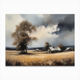 Cloud Oil Painting Farmhouse Nursery French Countryside (29) Canvas Print