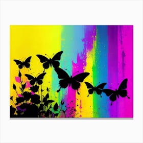 Butterflies And Flowers 16 Canvas Print