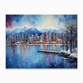 Vancouver BC Snowy Day - Winter In Vancouver Canvas Print