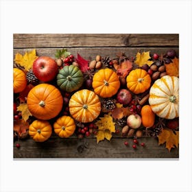 Thanksgiving Pumpkins Canvas Print