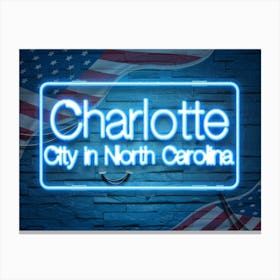 Charlotte City In North Carolina Canvas Print